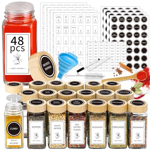 Spice Jars with Lable (48 Count)