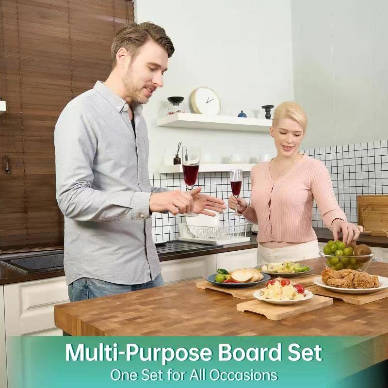 Bamboo Cutting Boards for Kitchen (4 Count)