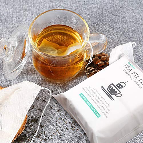 400 Pcs Tea Filter Bags Empty Tea Bags Drawstring Seal Tea Infusers Bag for Loose Leaf Tea (400 Count)