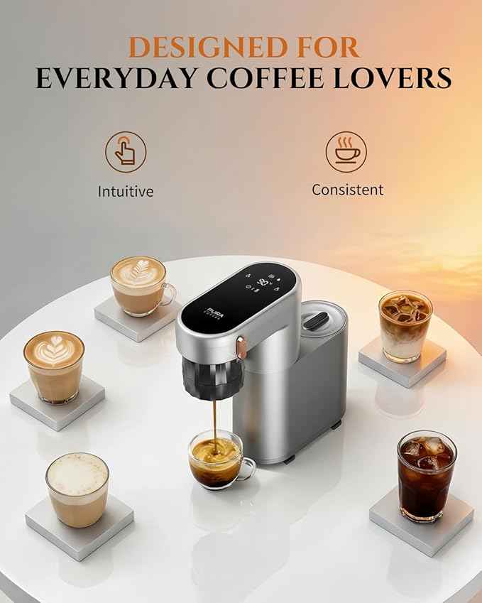 C1 Pro Compact Mini Espresso Machine with NS Capsule & Ground Coffee, Rechargeable Portable Espresso Maker, Electric Small Espresso Machine for Travel RV Car Camping Hiking Office Home with Rich Crema