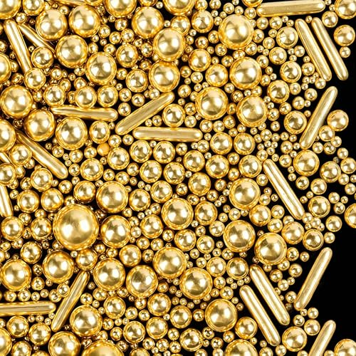 Gold Sprinkles for Cake Decorating (4.6 Ounce)