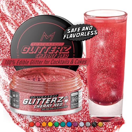 Cherry Red Edible Glitter for Drinks & Cakes