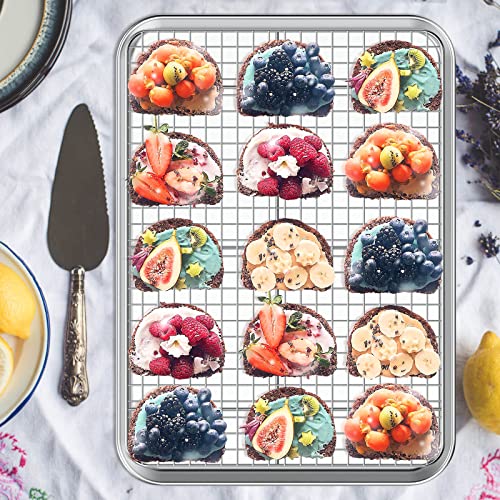 Baking Sheet with Cooling Rack Set [2 Sheets + 2 Racks]