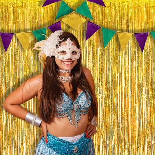 Gold Foil Fringe Curtains