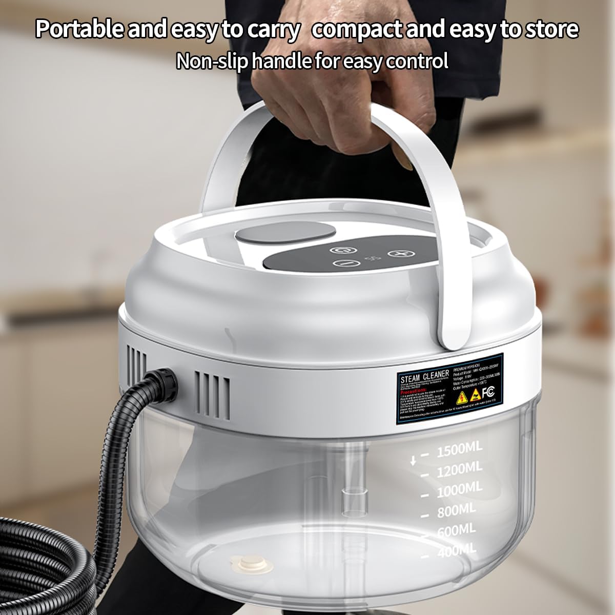 Handheld Steam Cleaner,Portable High-Pressure Steam Cleaner with Smart Touch Screen, Steam Cleaner for Home Cleaning of Bathroom,Furniture,Car, Shower,Kitchen, and Toys - Blissbrew
