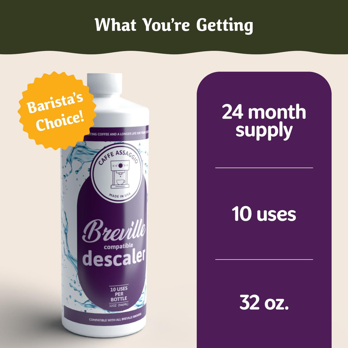 Citric acid descaling solution for coffee makers