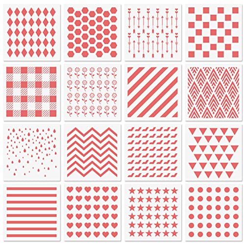 6x6in Cookie Stencils for Royal Icing Cookies Sugar Cookie (16 Count)
