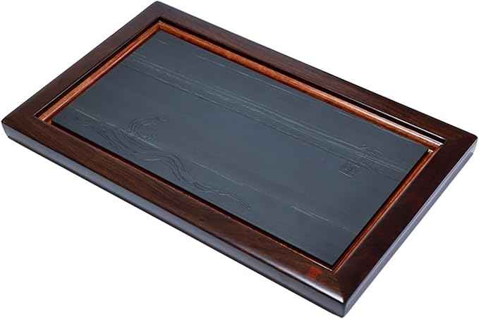 Tea Set Natural Green Sandalwood Stone Tea Tray Ebony Solid Wood With Household 75cm Rectangular Office Living Room Tea Tray Table Chinese Tea Set