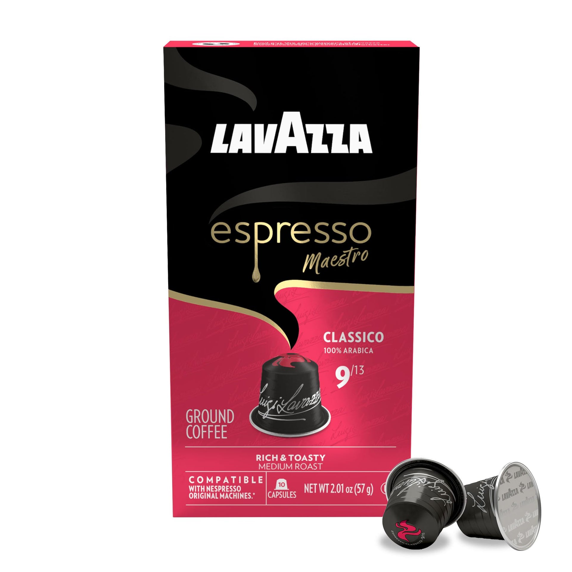 Espresso Maestro Classico Aluminum Capsules Compatible with Nespresso* Original Machines (60 Count)