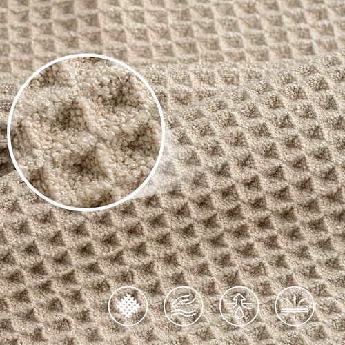 430 GSM Poly Blend Microfiber Quick Dry Waffle Bath Towel (4 Count)