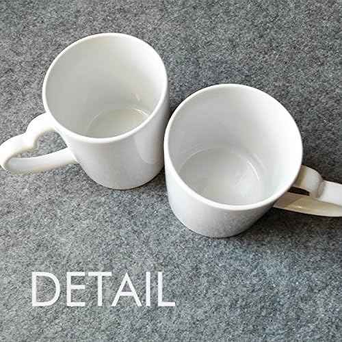 Gift Dad Father's Festival Quote Couple Porcelain Mug Set Ceramic Lover Cup Heart Handle