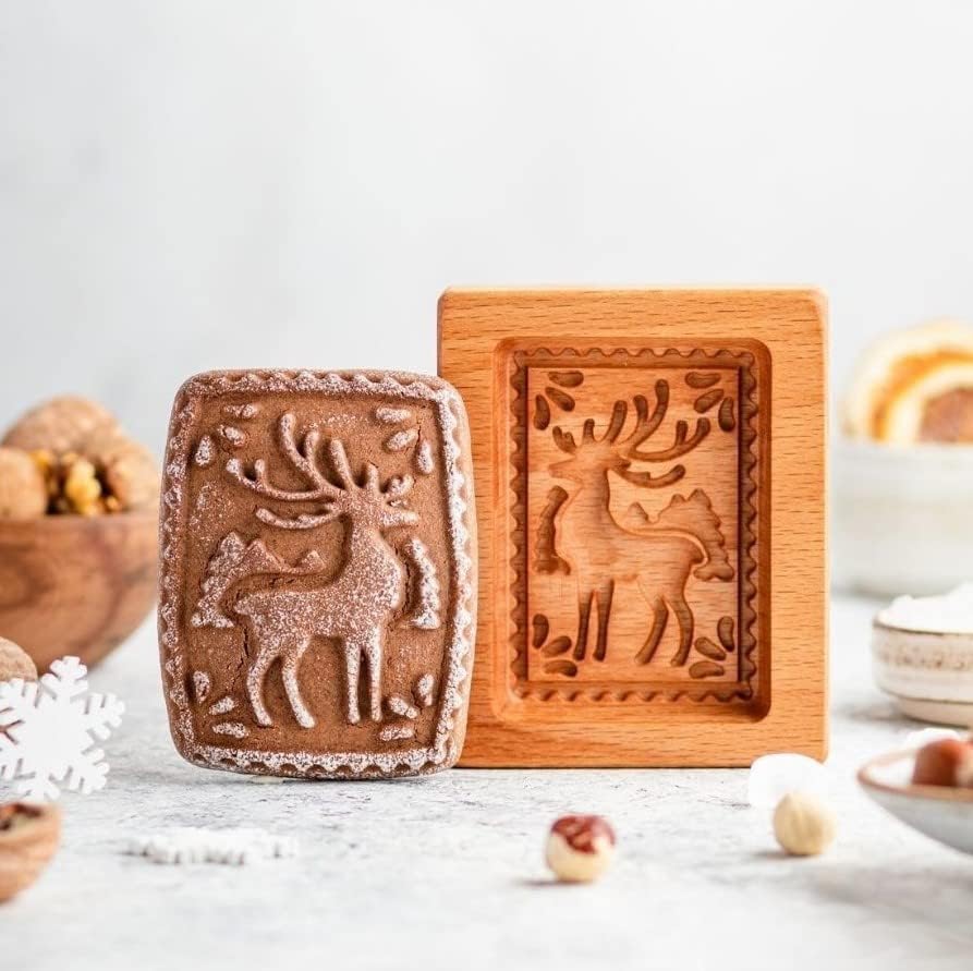 Wooden Springerle Cookie Molds for Baking