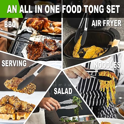 Non Stick Silicone Locking Tong Set of 3 (3 Count)