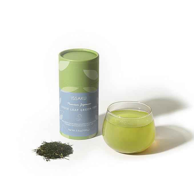 Matcha, Gyokuro, Issaku, Nozomi and Gokuzyo Aracha Tea Assortment from Japanese Green Tea Co - Single Origin All-Natural Japanese Tea Set – Non-GMO, No Sugar – Ideal for Tea Lovers