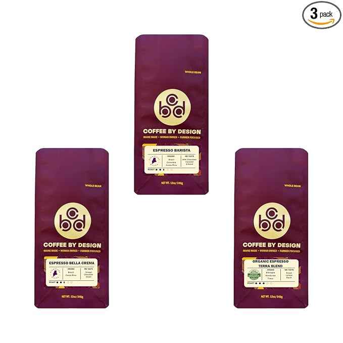 Bean Box Coffee Sampler - Espresso Roast, 3-Pack, Freshly Ground, Gourmet Coffee