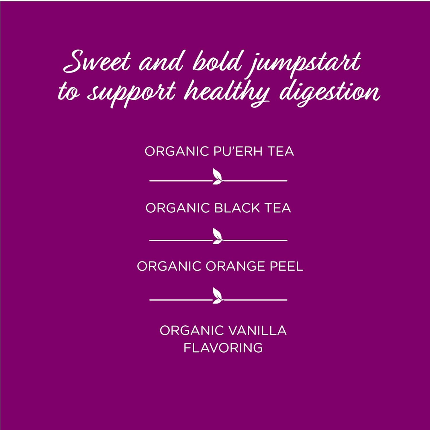 The Tea Spot Organic Morning Mojo Black Tea with Vanilla and Citrus for Energy | Breakfast Blend of Pu'erh Tea, Black Tea, Orange Peel and Vanilla Flavor | 15 Tea Bags