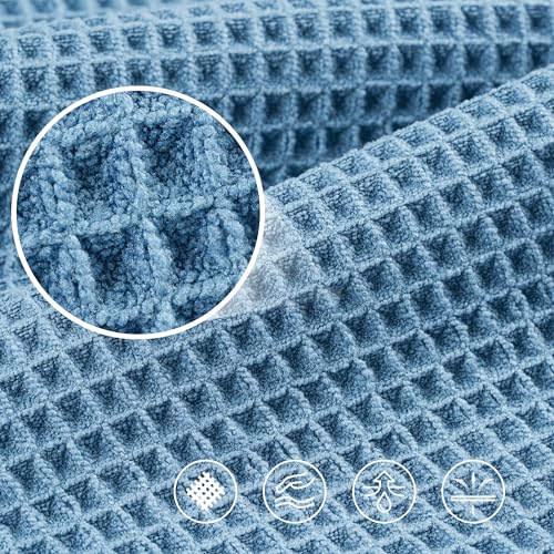 430 GSM Poly Blend Microfiber Quick Dry Waffle Bath Towel (4 Count)