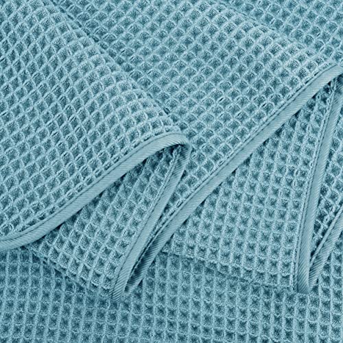 430 GSM Poly Blend Microfiber Quick Dry Waffle Bath Towel (4 Count)