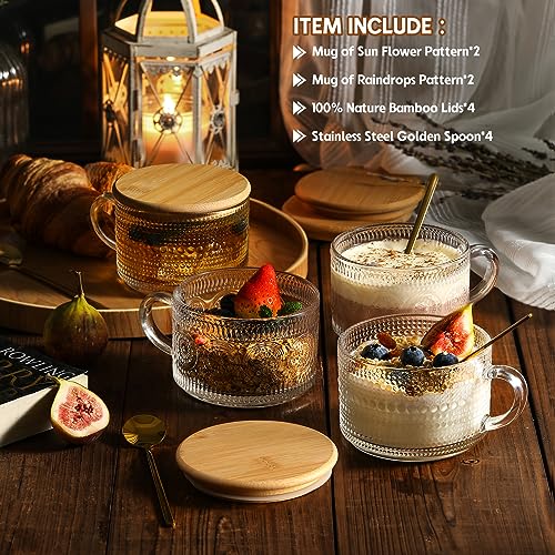 4pcs Set Vintage Coffee Mugs gifts for women (4 Count)