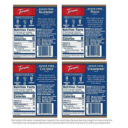 Sugar Free Drink Syrup Soda Flavors Variety Pack (101.6 Fl Oz)