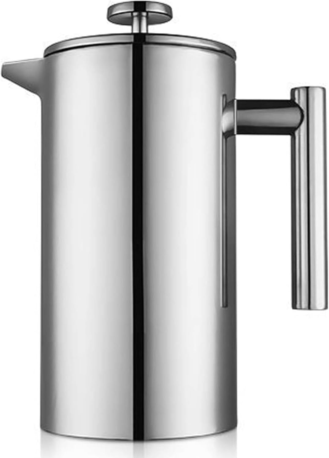 Stainless Steel French Press Coffee Maker 1500ml, Double-Wall Insulated Large French Coffee Press for travel camping，Large Capacity, （50oz, Silver） - Blissbrew
