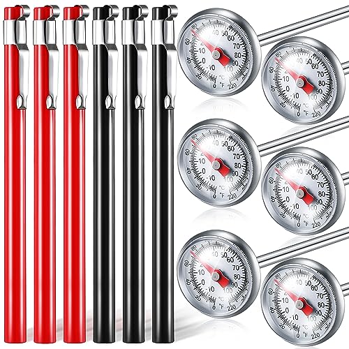 6 Pcs Stainless Steel Kitchen Dial Thermometer 5" (6 Count)
