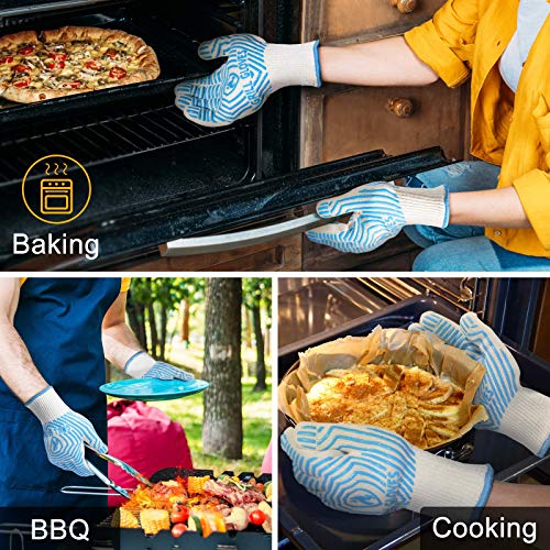 BBQ Gloves Oven Gloves 1472℉ Extreme Heat Resistant (2 Count)