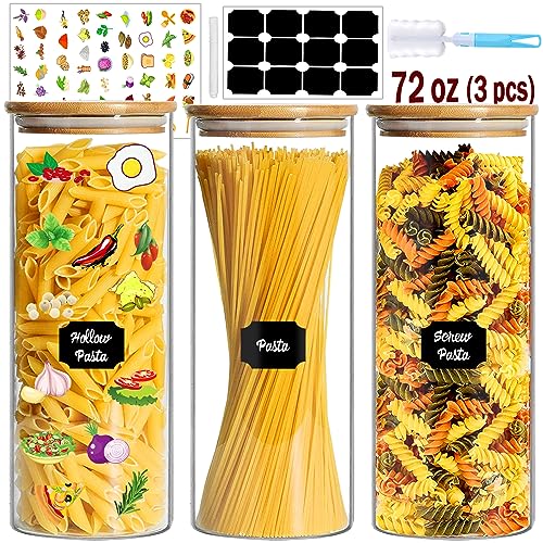 Glass Jars with Bamboo Lids (3 Count)