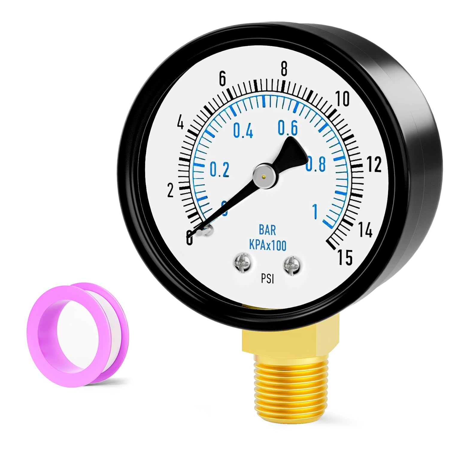 0-15PSI Well Pump Pressure Gauge 2