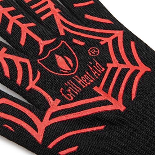 Grill Gloves Heat Proof for Men Grilling BBQ Heat Resistant Gloves (2 Count)