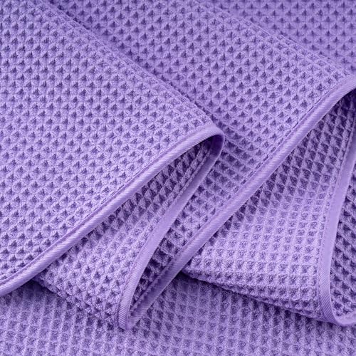 430 GSM Poly Blend Microfiber Quick Dry Waffle Bath Towel (4 Count)