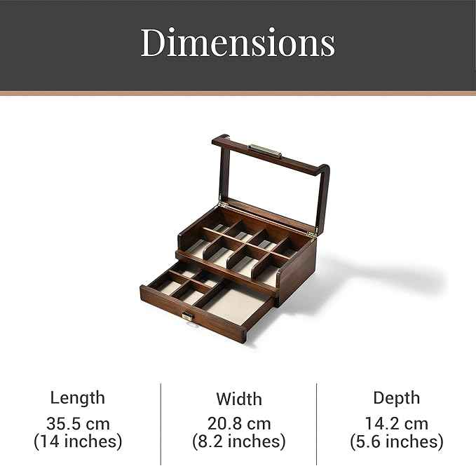Personalized Tea Organizer Box with Drawer – Elegant Wooden Tea Caddy for Tea Bags & Accessories – Premium Kitchen Storage Gift for Tea Lovers, Housewarming, Weddings & Birthdays