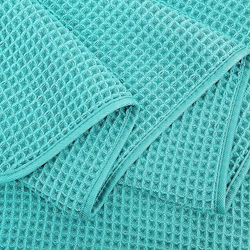 430 GSM Poly Blend Microfiber Quick Dry Waffle Bath Towel (4 Count)