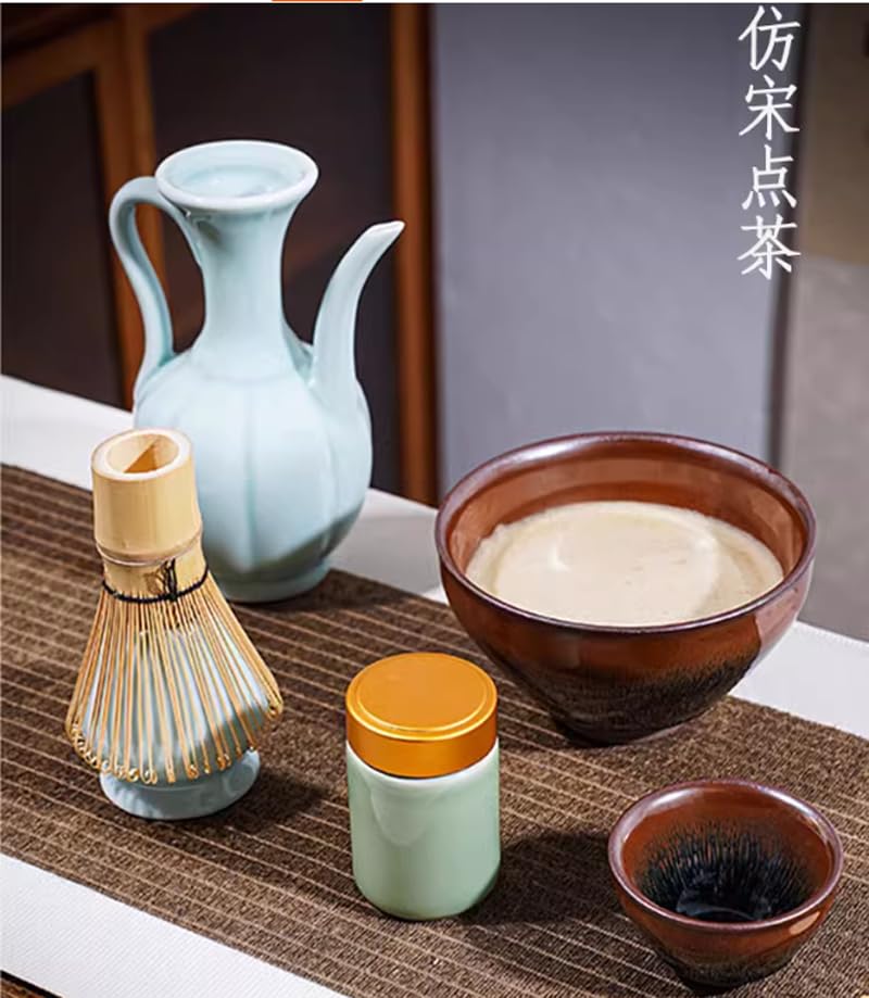 Matcha Bowl Reactive Glaze Tenmoku Tea Cup