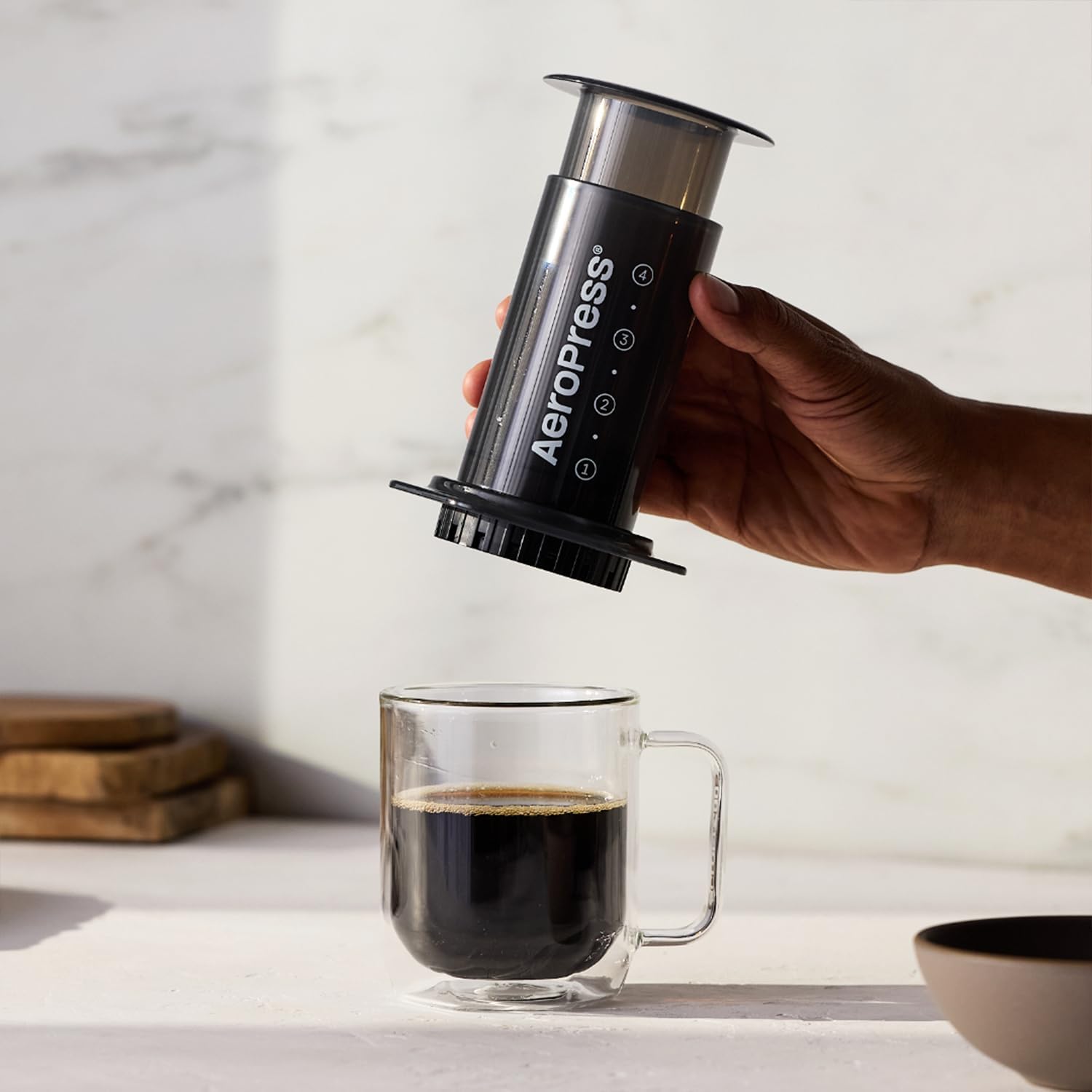 AeroPress Original Coffee Press – 3 In 1 Brew Method Combines French Press, Espresso, Full Bodied Coffee Without Grit or Bitterness, Small Portable Coffee Maker for Camping & Travel - Blissbrew