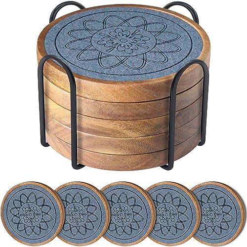 5 Pack Coasters for Drinks Absorbent