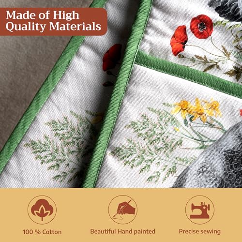 Double Oven Mitts 100% Cotton Double Oven Glove