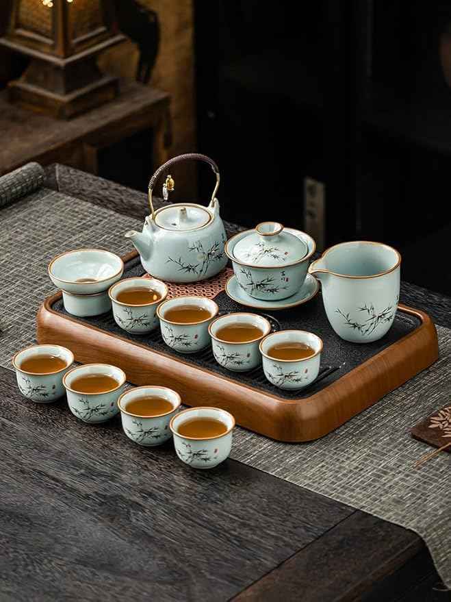 Official Kiln Tea Set, Complete Brewing Teapot and Cups-suit1