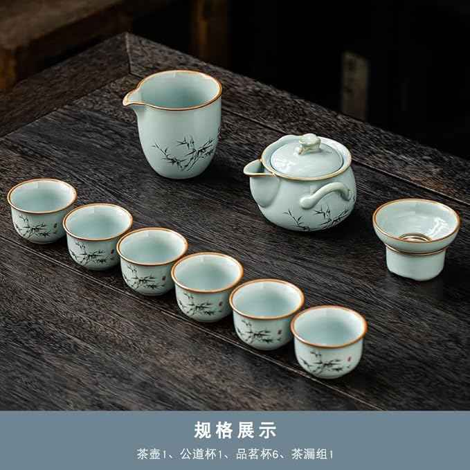 Official Kiln Tea Set, Complete Brewing Teapot and Cups-suit30