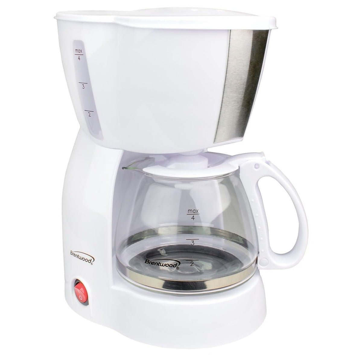 White 4-cup coffee maker front view