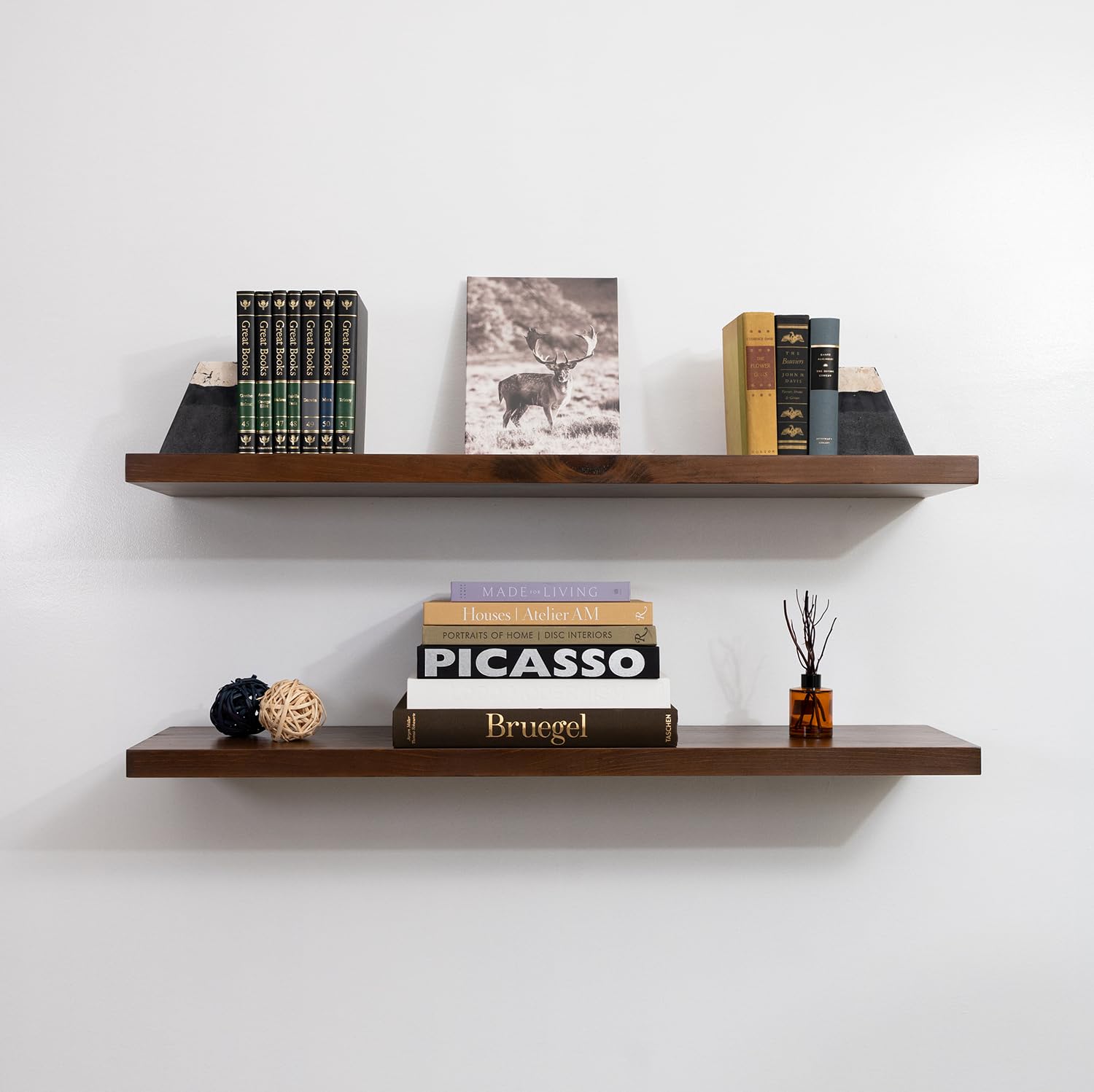 URBANDI Rustic Floating Shelves (2 Shelves)