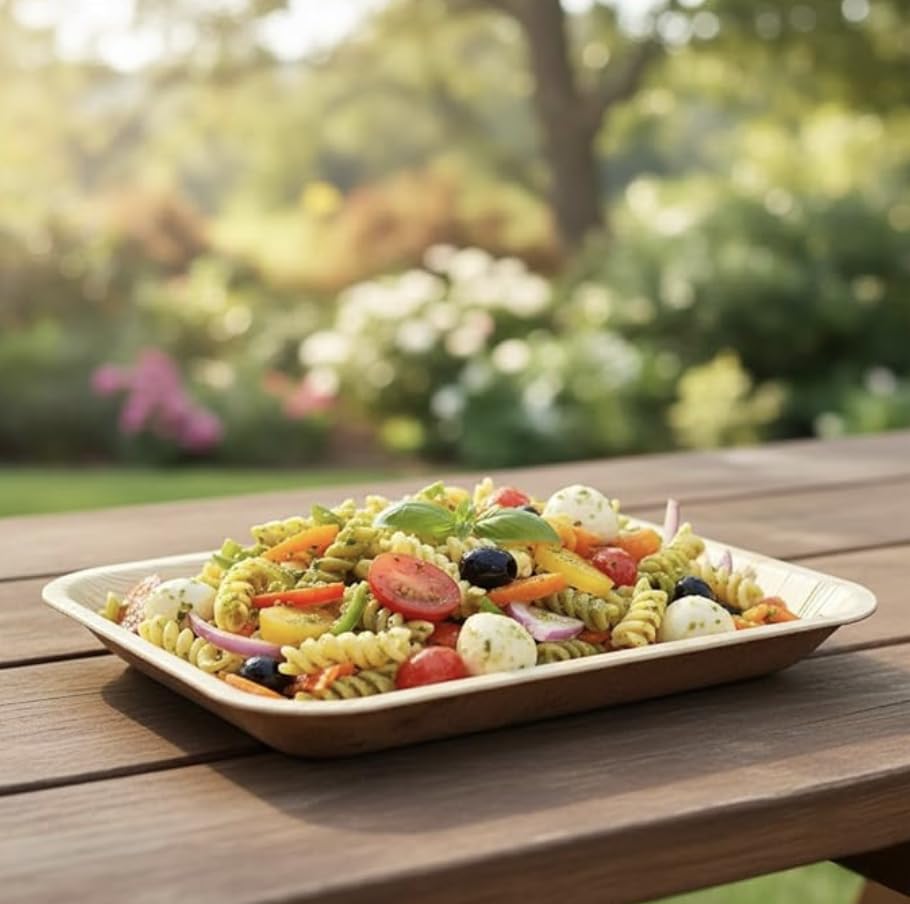 1000 Pack 9"x6" Disposable Bamboo Trays (1000 Count)