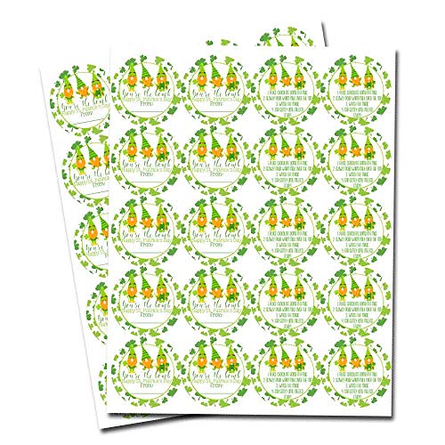 You're The Bomb Gnome Themed St. Patrick's Day Hot Cocoa Bomb Packaging Sticker Labels