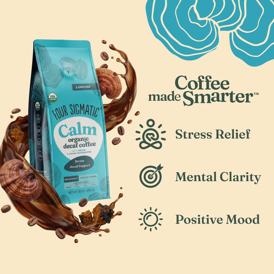 Calm Organic Decaf Ground Coffee (10 Ounce)