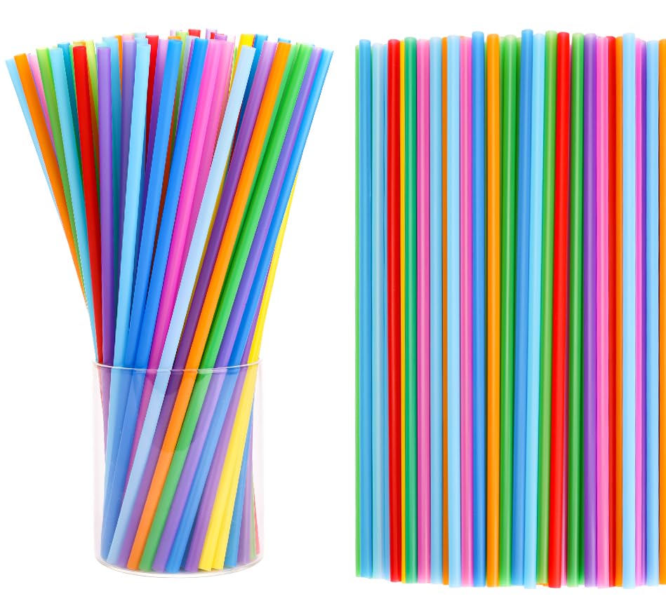 10.3" Disposable Plastic Drinking Straws (250 Count)