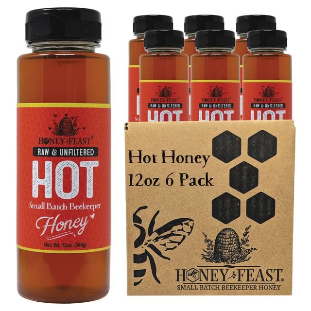 6 Pack Hot Honey 12OZJars (72 Fl Oz)
