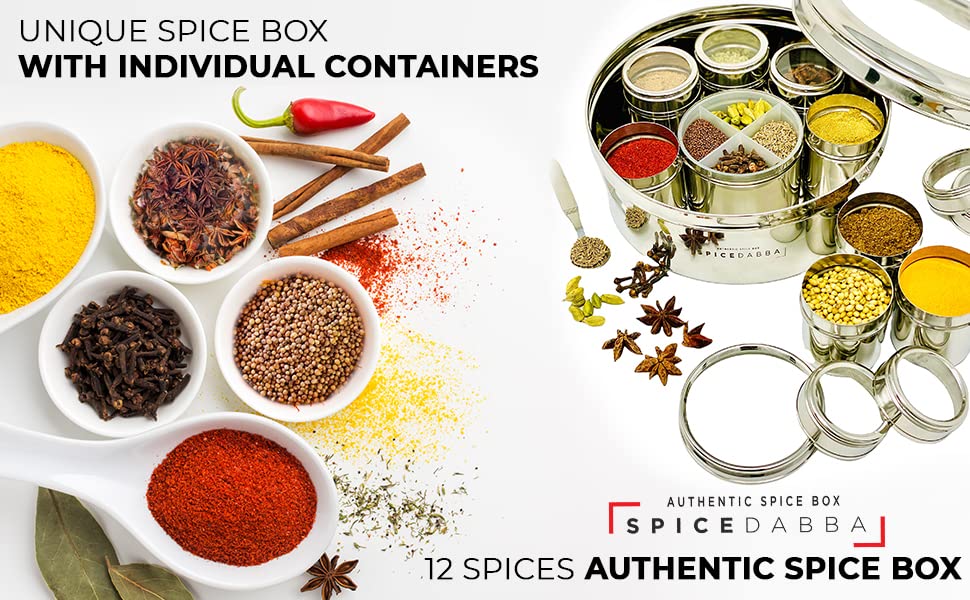 Stainless Steel Indian Spice Box