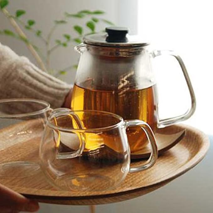 KINTO 8309 UNITEA Teapot, 24.0 fl oz (680 ml), Stainless Steel, Dishwasher Safe, Heat-resistant Glass