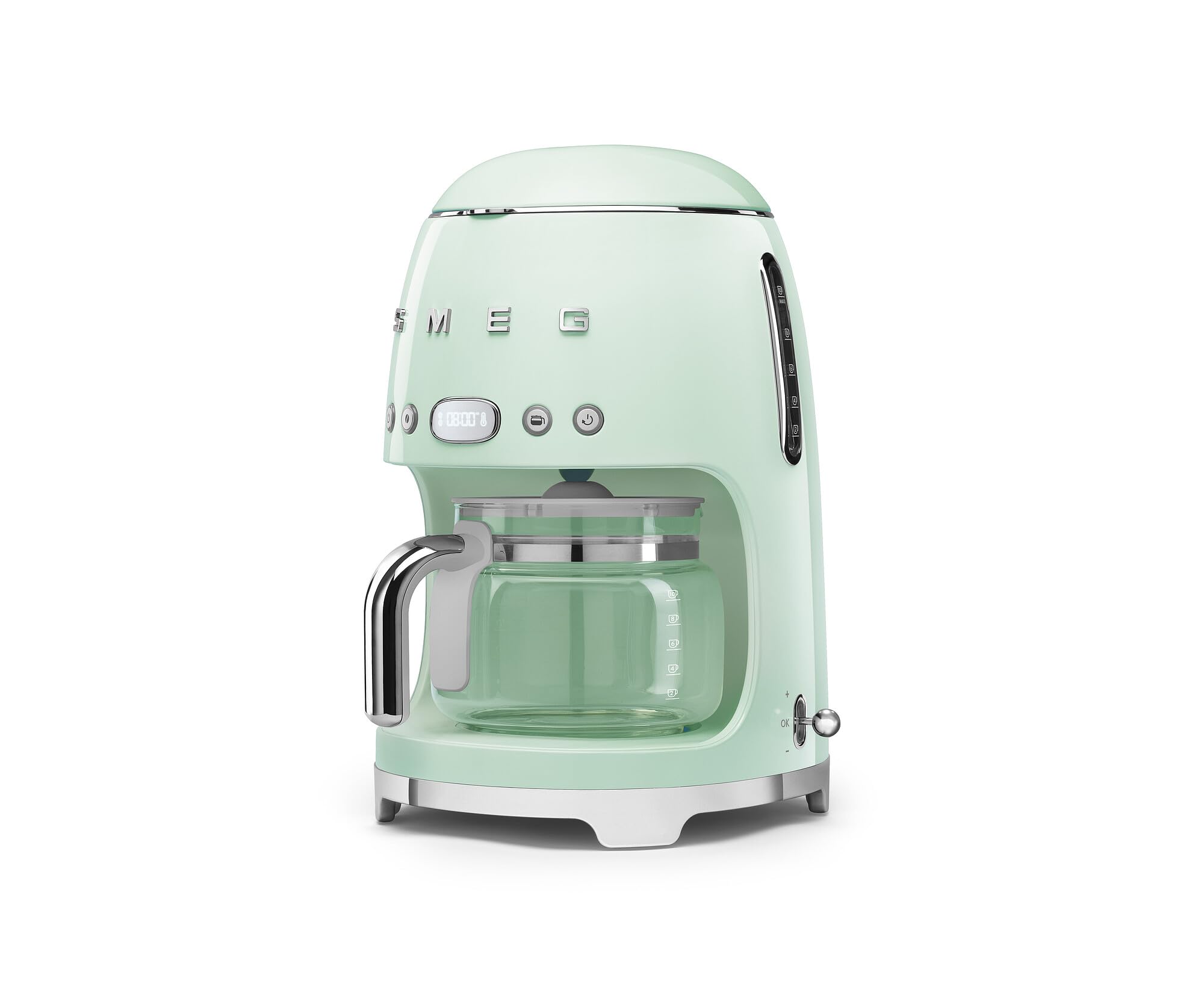 50's Retro Style Aesthetic Drip Coffee Machine with 10 Cup Glass Carafe