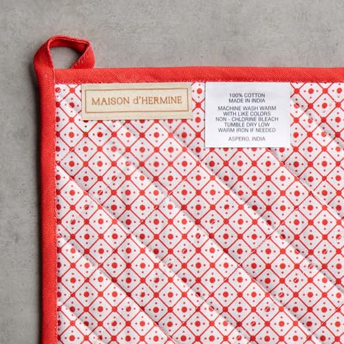 100% Cotton Oven Mitt & Pot Holder Set (2 Count)